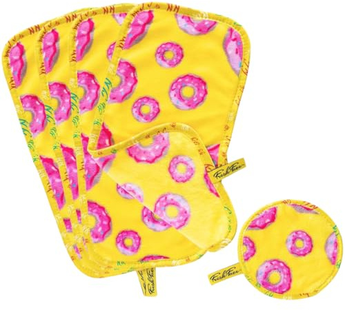 CAMPANELLI - Toallas desmaquillantes lavables y reutilizables. Ideal para pieles sensibles. FreshFace y belleza perfecta como se ve en QVC y HSN (juego de 5 piezas)