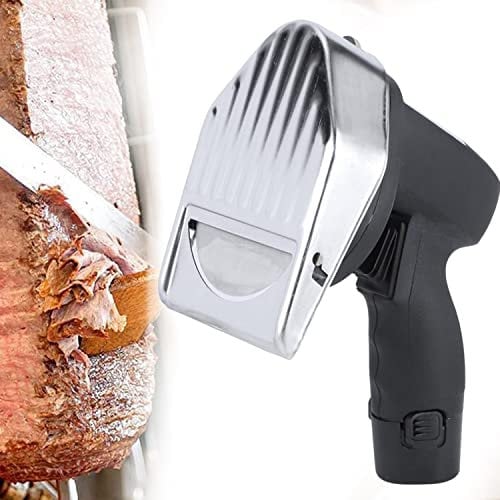 YNITJH Portable Kebab Knives Meat Slicer Machine,Electric Kebab Knife Stainless Steel Electric Shawarma Knife Gyro Knife Kebab Slicer Barbecue Knife for Lamb,Pork and Chicken,cordless