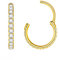 Popuhoops 0,8mm 7mm Gold Nasenringe Zirkonia Nasenring Knorpel Ohrring Klar CZ Hoop Septumring Segmentring Clicker 316L Chirurgenstahl Körperpiercing Helix Ohrläppchen Daith Rook Tragus Piercing