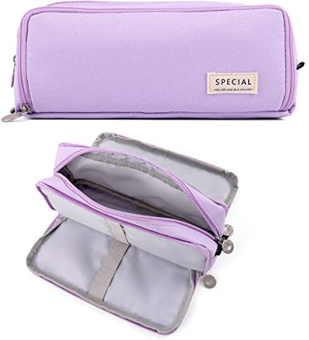 Mäppchen Federmäppchen Mädchen Teenager 3 Fach Große Aufbewahrung Bleistift Tasche Pencil Case für Middle High School College Office Studentin Mädchen Erwachsener Geschenk