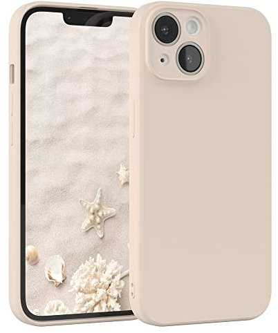 EAZY CASE - Silikonhülle für iPhone 14 Hülle Silikon Case Beige weich stoßfeste Handyhülle iPhone 14 Schutzhülle mit Kameraschutz Dünn Premium Schutz Cover TPU Phone Bumper in Taupe