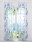 ESLIR Schiebegardinen Set 2er Flächenvorhänge Voile Schiebevorhang Gardinen mit Klettband Transparent Vorhang Modern Blau BxH 57x145cm 2 Stück