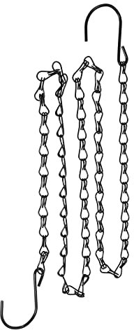 YOKIVE Hanging Chains, Extension Link with Double S Shaped Hook, Great for Flower Pots, Plant Basket, Lantern, Ornament (Black, 47.24-Inch)