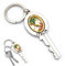 Powersell Porte-clés de poche avec anneau porte-clés, drapeau national italien en métal, accessoire pour homme et femme, idée cadeau (clé B)