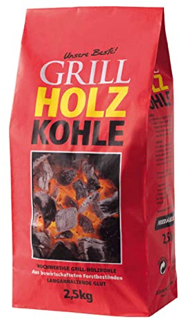 5kg Holzkohle Premium Holzkohle „100% Made IN Germany“ Grillkohle Grillbriketts für Kugelgrill Holzkohlegrill Smoker Briketts Grill Kohle