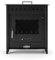 Presensa Stove Holzofen, groß, mit Ofen, Modell TIMANFAYA 2, 14,3 kW, Karbonstahl, traditionell