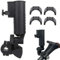 Norhogo Adjustable Golf Cart Umbrella Holder, Golf Accessories, Universal Golf Umbrella Holder fits all Models Accessory for Golf Push Cart Handles- Black (no-punch)