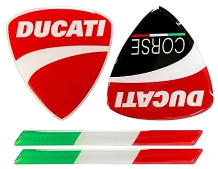QISUO 3D-Motorrad-Roller-Aufkleber for alle Ducati-Modelle