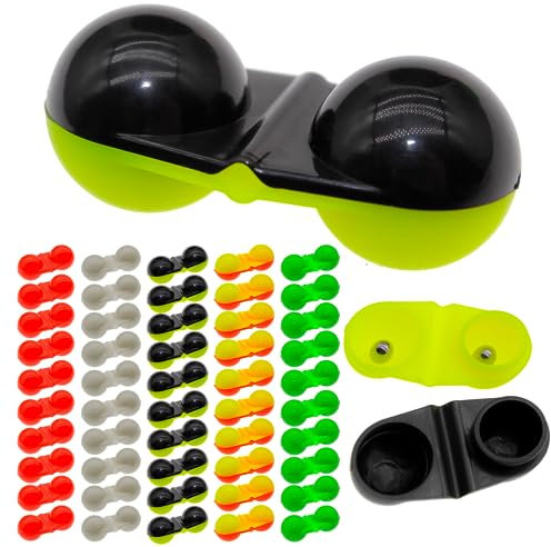 FishingPepo 50Pcs Angeln Doppel Rassel Glocke Angeln Attraktor Perlen Fisch Biss Köder Alarm Laute Glocken Meer Angeln Werkzeuge