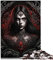 Puzzle für Erwachsene, Dark Vampire Woman, 1000-teiliges Puzzle für Erwachsene, für Erwachsene und Kinder, Papppuzzle, Heimdekoration, Puzzlegröße: 26 x 38 cm