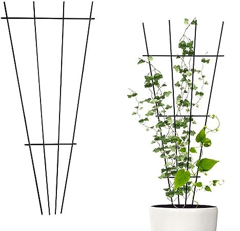 Metal Plant Indoor Trellis, Garden Trellis Metal Potted Outdoor Climbing Plants Support for Houseplants Vine Ivy Flowers