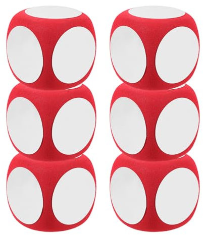 ibasenice Trocken Abwischbare Würfel Schaumstoff Beschreibbar Abwischbar 6 Stück Leere Würfel Würfelspiel Für Heimwerker Spiel Unterricht Lernwerkzeug Klassenzimmerbedarf 6 cm