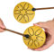 Realtopdo Tongue Drum Steel Tongue Drum 3 Zoll Stahlzungen 6 Töne Zungentrommel Pan Drum Percussion Steel Instrument Handpan Steel mit Schlägeln Meditation Yoga Klangheilung (Gelb)