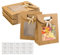 DesertBoy 12 Pièces Sac Kraft avec Fenetre, Boîte de Cadeau en Papier Kraft, Boite kraft avec Fenetre, Sac Cadeau en Papier avec fenêtre pour L'emballage de Bonbons Snacks (12 x 16 x 6cm）