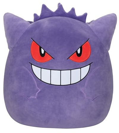 Pokémon Bandai Plüschtier Squishmallows 50 cm – Ectoplasma (Gengar) – großes Plüschtier ultraweich – offizielles Lizenzprodukt Ectoplasma – JWS00019