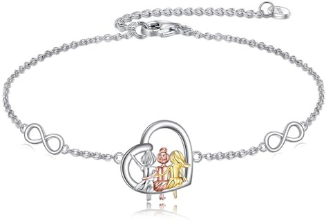 VONALA 925 Sterling Silber 3 Schwester Herz Armband, unendlichkeitszeichen Schmuck Freundschaft Geschenke für Damen Mädchen