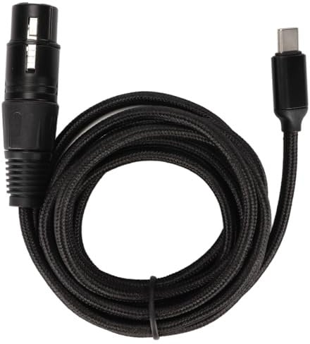 BONKZEBU XLR USB Cable, USB C to XLR Female Mic Link Converter Studio Audio Connector Cords Adapter Low Noise HIFI USB C Microphone Cable for Computer Music Recording USB Microphone
