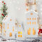 Mini Lichthaus Metall Kerzenhalter für Weihnachtsdeko, Led Haus Weihnachten Weiß, Laterne Teelichthaus Häuser Deko für Room Wohnzimmer Kamin Fensterdeko Geschenke, 3er Set