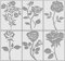CZAKOMIX Lot De 8 Pochoir Peinture Fleur Réutilisable, Pochoir Peinture Murale, Peinture Pochoir En Plastique Pour L'artisanat Peinture De Fleurs Pour Scrapbooking