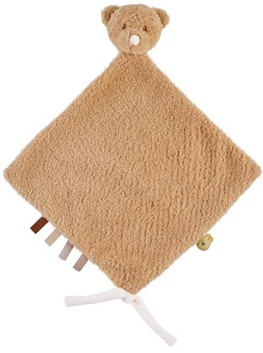 Nattou Grand Doudou Plat en Polyester, Ourson, Compagnon de Route dès la Naissance, 35 x 35 cm, Teddy, Marron Clair