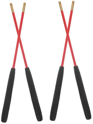 VICASKY Lot de 2 Paires de de Diabolo en cuivre et Fibre de Verre - Longueur : 44 - 5 cm - pour Jongler