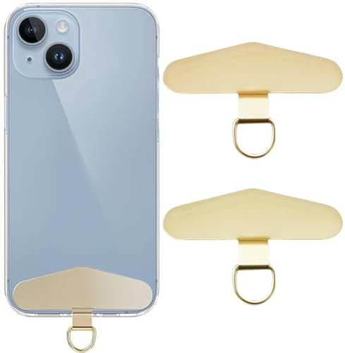 SIVZUMO 2 almohadillas universales de acero inoxidable, parche multifuncional para teléfono móvil, cadena universal para teléfono móvil, parche para la mayoría de teléfonos - Oro