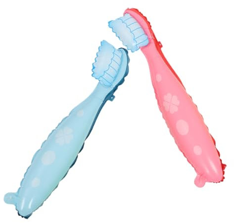SOIMISS Großer Zahnbürsten Ballon Kinderparty Dekoration Lernspielzeug Für Kleinkinder Und Kinder Aufblasbar Rosa Blau Lustiges Mundhygiene Accessoire