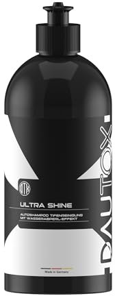 DAUTOX® Ultra Shine Autoshampoo – Auto Shampoo mit Hochglanz- & Wasser-Abperleffekt, lackschonend & schaumstark, entfernt Straßenschmutz, für Handwäsche & Hochdruckreiniger, lackfreundlich (500 ml)