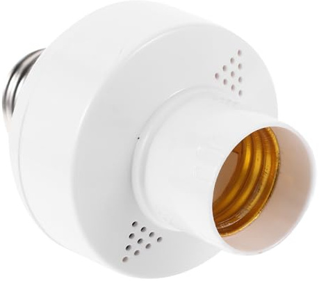 Intelligente mit Sprachsteuerung E27-lampenfassung für Werkstätten | Glühbirnen und LED Leuchtmittel, Kunststoff und Metall, Weiß, Ac100 bis 265v, bis 500w Zufälliger Stil