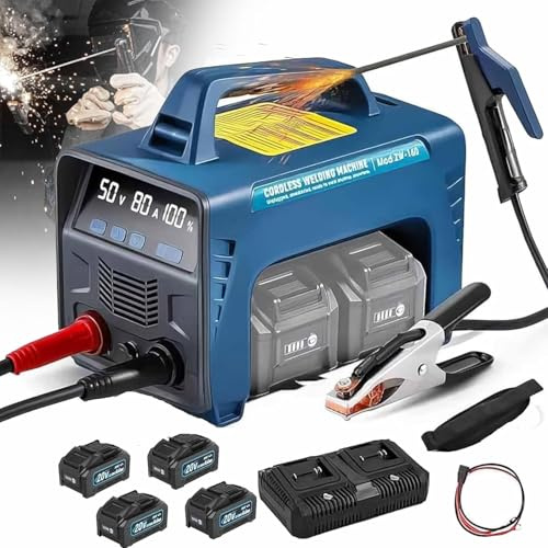 Cordless Welder - Portable Battery Powered Stick and Flux Core Welding Machine, Lightweight Welding Gun, Arc Welder and Welder Generator Combo