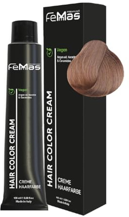 FemMas Haarfarbe Pure&Mix Mokka Mousse I Creme Haarfarbe mit Arganöl, Keratin & Ceramiden I Als dauerhafte Haarfärbung oder Tönung für strahlende, haltbare Farbergebnisse I 100 ml
