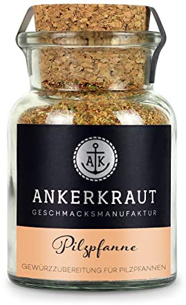Ankerkraut Pilzpfanne, Gewürzmischung für verschiedene Pilze, wie Champignons, Austernpilze oder Steinpilze, 75g im Korkenglas