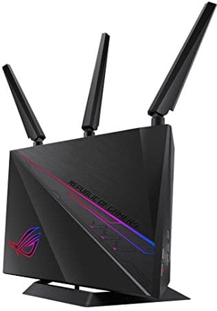 ASUS ROG Rapture GT AC2900 Router Gaming, Dual-Band, 2900Mbps, Tripla VLAN, AiProtection Pro, Ai Mesh, VPN Fusion, Open NAT, Game Radar, Aura RGB