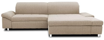 DOMO. collection Ecksofa Mika, Sofa in L-Form, Eckcouch, Polsterecke 260 x 178 x 80 cm (BxTxH), beige