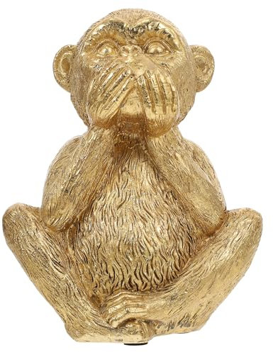 3 Weise Affen Statue Harz Gold Affe Dekor Hear No See No Speak No Evil Figur Home Office Schreibtisch Garten Affe Dekoration Golden