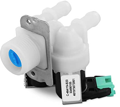 DL-pro Magnetventil 2-fach 180° 11mm für Whirlpool Bauknecht Ignis 481228128468 Ventil für Waschmaschine Toplader