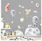 Little Deco Wandsticker Weltall Planeten Weltraum Astronaut Wandtattoo Sterne Baby Kinderzimmer Deko DL834-4