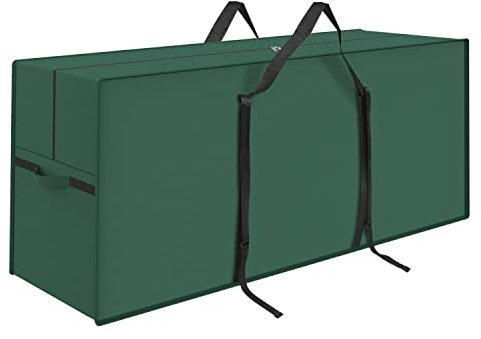 Vinsani® 9FT Christmas Tree Storage Bag Jumbo Waterproof Durable Zip Up Jumbo Sack Fabric Xmas Tree Storage Organiser Prevents Moisture & Dust (49.5 x 64 x 147 cm) – Green
