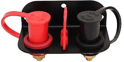 Fockety Remote Battery Terminals, 250A UTV Remote Battery Charging and Jump Posts with Protective Caps, Battery Terminal Relocation Kits for UTV ATV Car Trucks RV Tractor Mower Boat