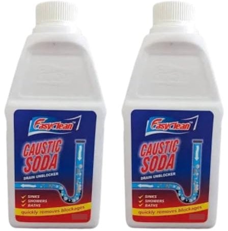 1Kg Caustic Soda Drain Cleaners & Unblockers Powder Kitchen Sink & Drain Cleaner Effectively Clears Blocked Drains Also Use For Cleaning Pathways Driveways Exterior & Brickwork