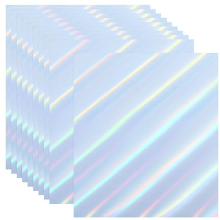 PATIKIL Cartulina Holográfica A4, Paquete de 20 Hojas de Papel Metálico Iridiscente Adhesivo Espejo para Manualidades, Estilo 1