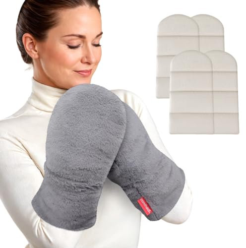 Comfheat Microwavable Heating Mittens for Arthritis Hand and Fingers Heated Hands Mitts to Relieve Pain Moist Heat Therapy Relief for Stiff, Raynauds, Carpal Tunnel, Lavender Scented Gloves Washable