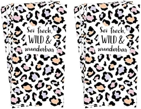 Grafik Werkstatt Taschentücher mit Spruch | Geschenkidee | 10 Stück | Sei frech (Packung mit 2)