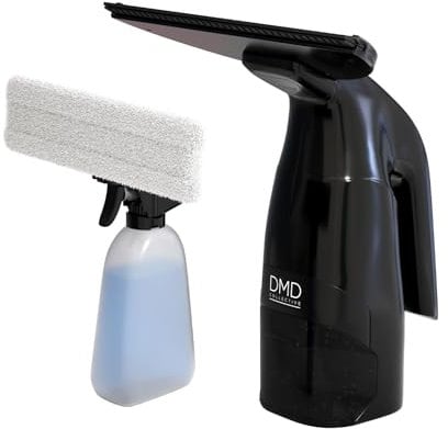 DMD® | Cordless Window Vacuum for Windows, Mirrors, Showers, Rechargeable, Squeegee Head, Streak-Free Cleaning, 100ml Tank, 35 Minutes Use On One Charge