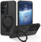 VENINGO Cover per Samsung Galaxy S24 Custodia Compatibile con Cover Cavalletto Antiscivolo Traslucida Opaca Silicone TPU Anti Impronte Digitali Custodia per Samsung Galaxy S24 6,2 Pollice Nero
