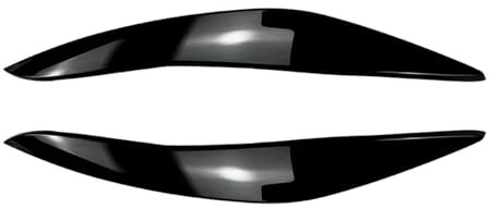 KMLONG Scheinwerfer-Augenbrauen-Aufkleber, passend for BMW 5er F10 F11 F18 2011 2012 2013 2014, Scheinwerfer-Augenlid-Brauen-Frontscheinwerfer-Lampenabdeckungsverkleidung Autoscheinwerfer-Stirn(Glossy