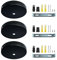 Zzcy 3 Pcs Auvent de Plafond Métal Noir 100 x 2mm Cache Fil Pour Lustre,Cache Cable Plafonnier Noir pour Lampe à Baldaquin,pour Salon Cuisine Couloir Lustre Suspension