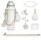 Lilbitty 5-Piece Water Bottle Accessory Set for Owala, White Charm Set with Sturdy Design and Easy Carry Handle, for Outdoor and Everyday Use