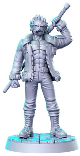 TYL | One Piece 3 | Gray Unpainted Miniature Fantasy Miniatures for War Gaming, RPG 32mm - Scale Figures, Detailed Tabletop Boardgame Accessories, Realistic 3D Miniature (Smoker)