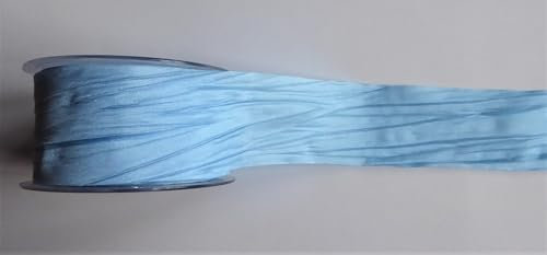 20m (0,70€/m) Tischband Band 5 mm breit Fripe Deko Band hell blau Dekoband Polyester